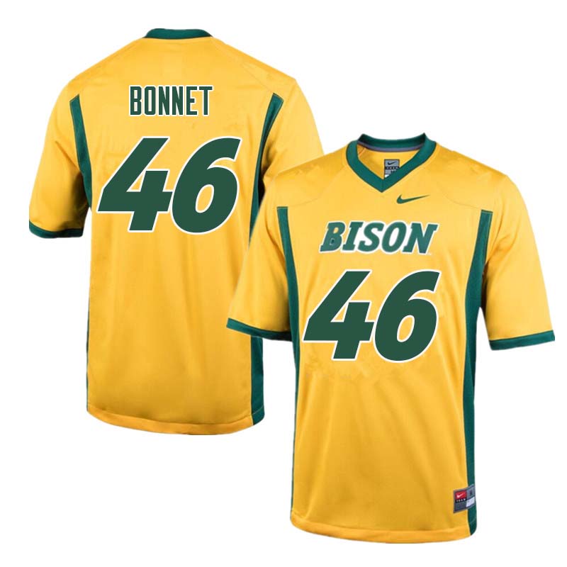 Men #46 Andrew Bonnet North Dakota State Bison College Football Jerseys Sale-Yellow - Click Image to Close